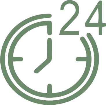 green 24 hour clock