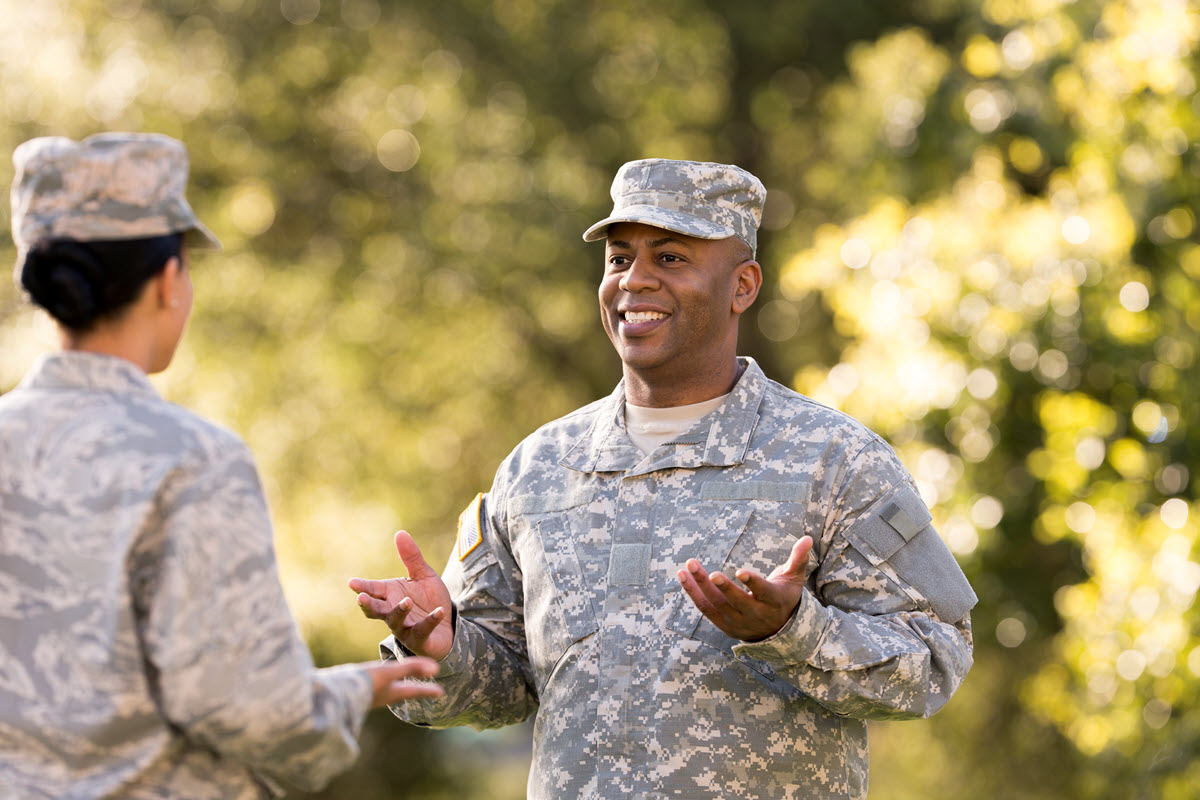 military member smiling