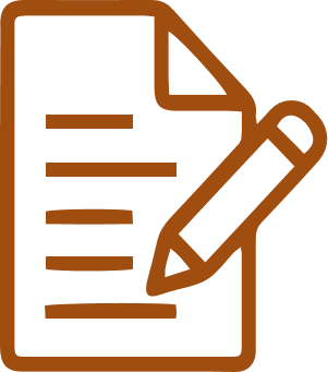 orange contract with pen