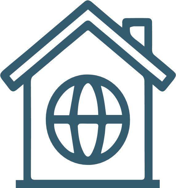blue house icon