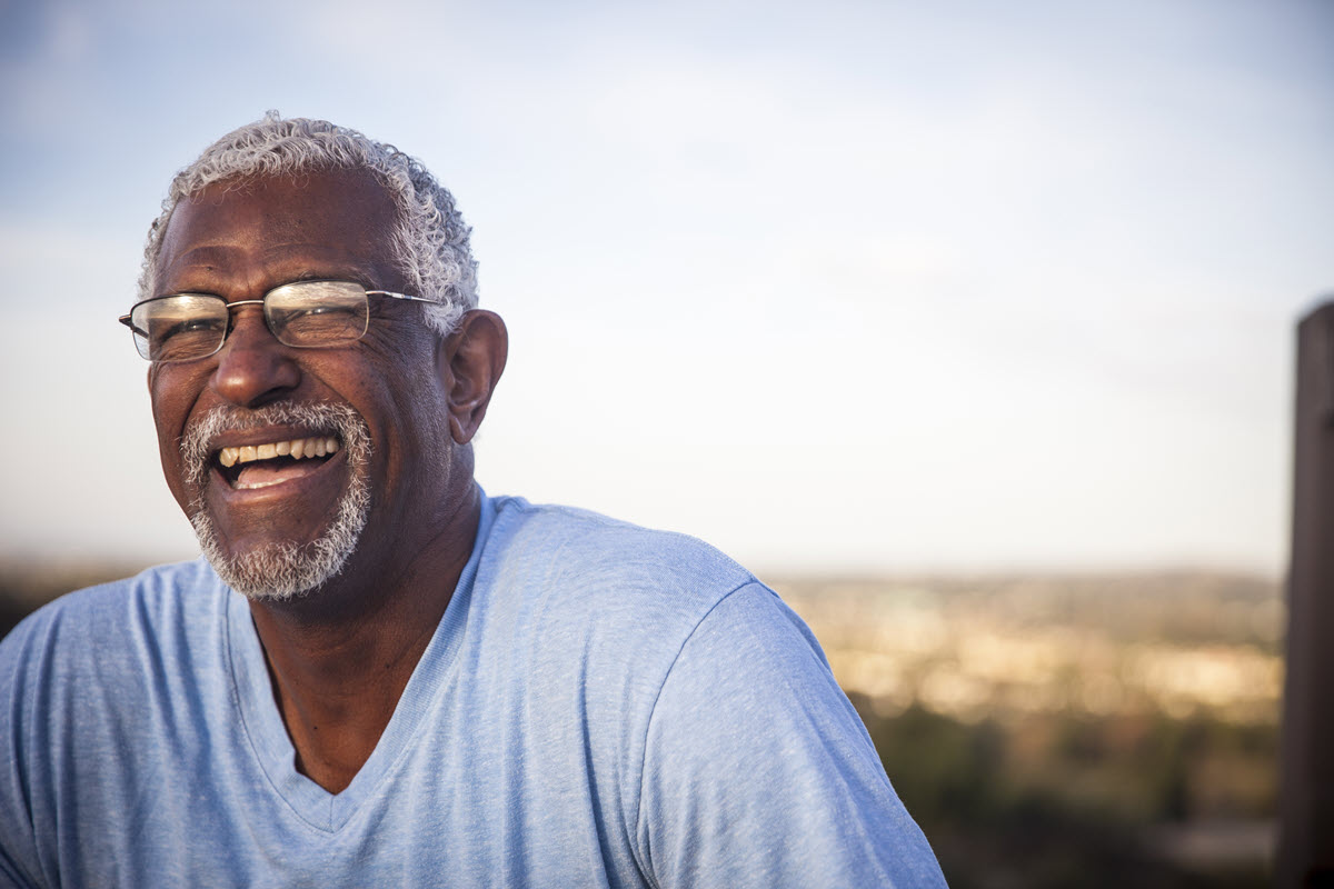 older man smiling