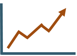 stock arrow moving up